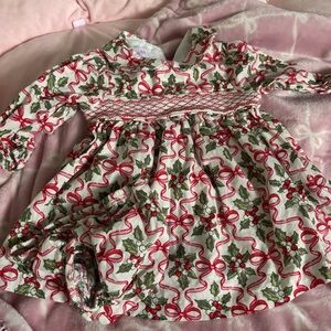 Bonnie Jean Red and Green Holiday Dress